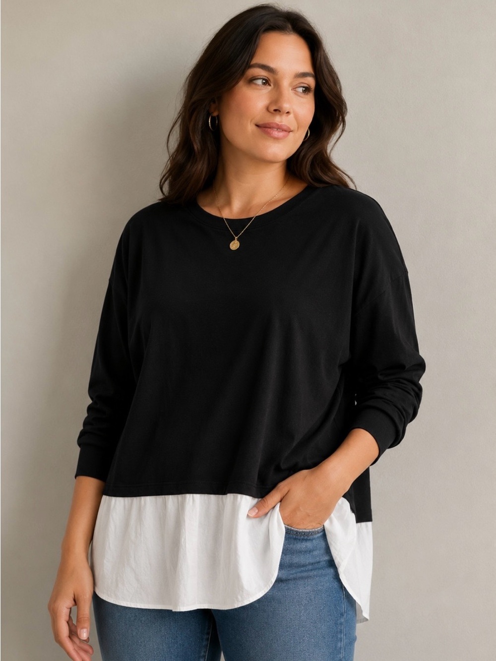 NWT torrid women’s plus blouse size 2 or 2x Black and white 100% cotton